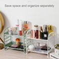 thumbnail image 3 of 2 Tier Slim Storage Rack, 2 Tier Bathroom Organizers Utility Storage Holder Shelves Mobile Shelving Unit Organizer for Office, Kitchen, Bedroom, Bathroom, Laundry Room, 3 of 7