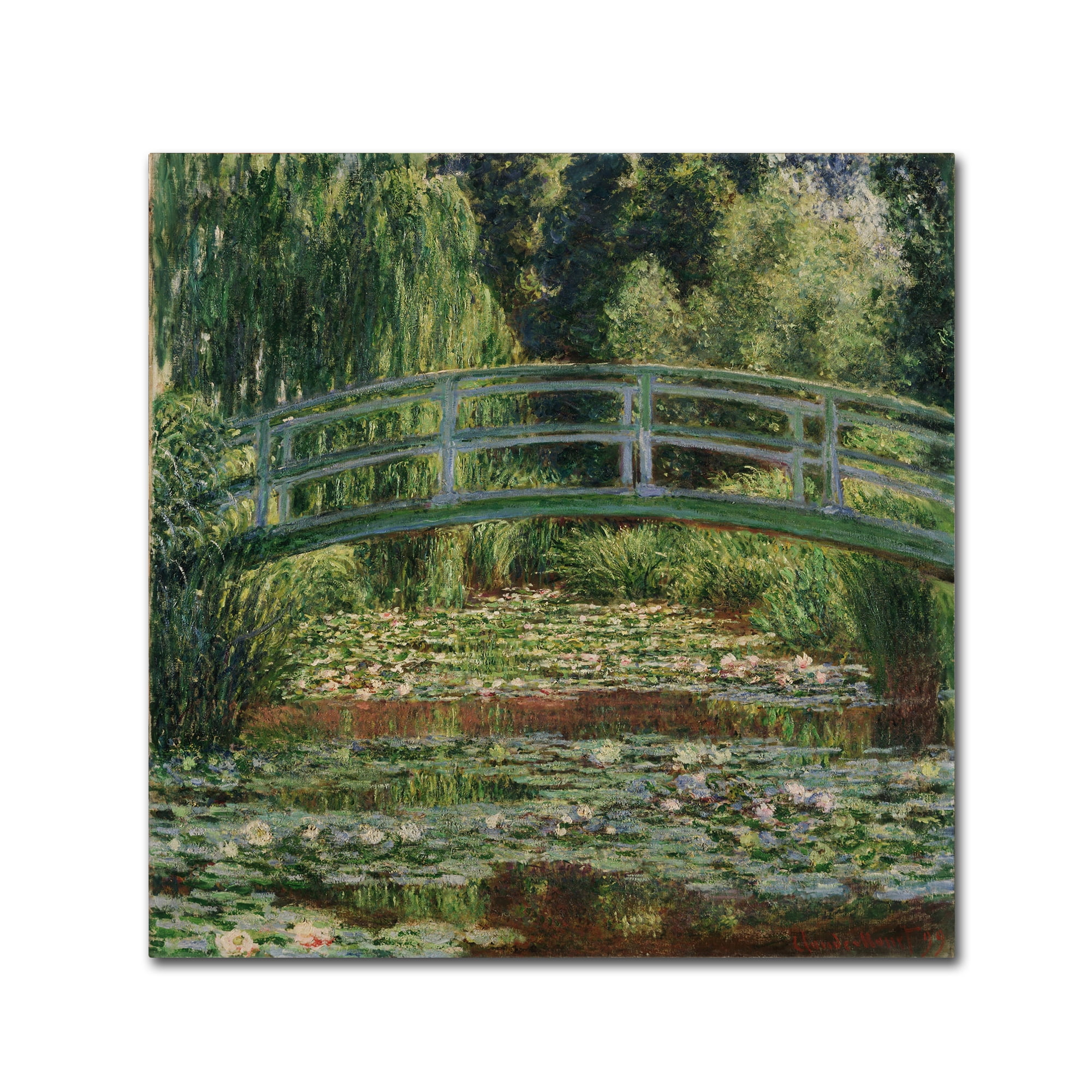 Free Shipping! Trademark The Japanese Footbridge 1899 Canvas Art