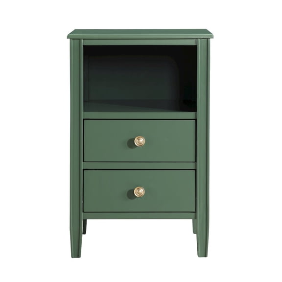 Comfort Pointe Winsley 2-drawer Vintage Green Painted Wood Storage Nightstand