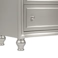 thumbnail image 3 of New Classic Furniture Reflections Wood 5-Drawer Chest in Silver, 3 of 9
