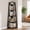 Black, variant on Fnova 71" 5-Tier Industrial Corner Ladder Shelf, Modern Corner Bookshelf, Compact Bookcase, Plant Stand for Living Room, Kitchen, Home Office