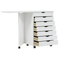 thumbnail image 5 of vidaXL 1 Piece MOSS 7 Drawer Chest w Desk and Wheels Gray Solid Pinewood For Ages 10+ and Adults, 5 of 30