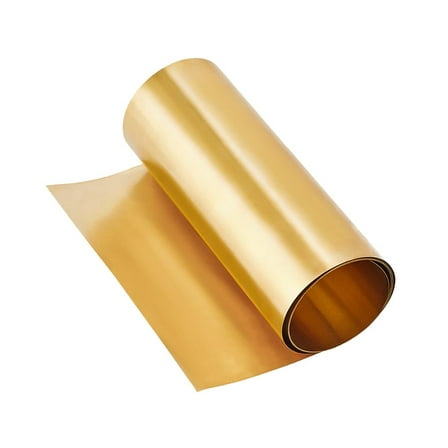 Metal Brass Sheet Roll 1000x100x0.03mm Brass Foil Roll Brass Sheet Metal Roll Metal Brass Strip Metal Foil Plate Gold Color Pure Brass Roll for DIY Cutting Crafts Home Decoration DIY