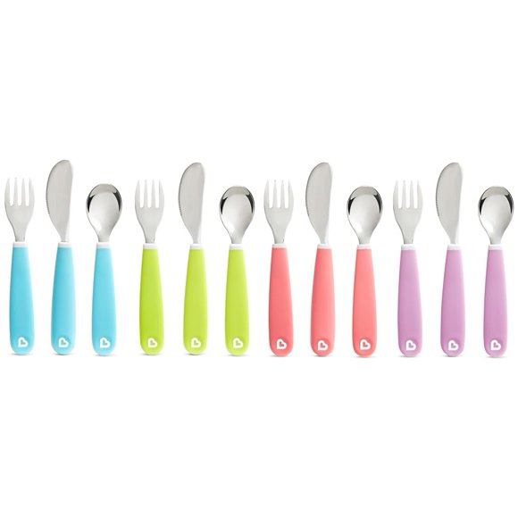 Juego de utensilios Munchkin Splash Toddler con tenedor, cuchillo y cuchara, 6 unidades