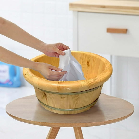 BELOVING Wood Foot Bath Foot Washing Barrel, Multipurpose Pedicure Tub, SPA Foot Soak Tub