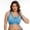 Sky Blue, variant on ,Women's Sports Seamless Racerback Bra Moderate Support Oversized Full Coverage Moisture Wick Bralettes Black XL