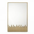 thumbnail image 2 of LuxenHome Cityscape Gold Metal Frame Rectangular Wall Mirror, 2 of 9