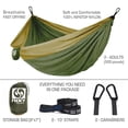 thumbnail image 4 of NIXY Lightweight Portable Single Double Hammock, Tree Friendly Suspension Straps, 9.8' Long x 6.5' Wide, Green, 4 of 7