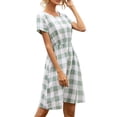 thumbnail image 1 of Sonducket Vestido de rejilla Elenxs Ropa de verano de mujer de manga corta Prendas para la parte del cuerpo Azul claro S, 1 of 8