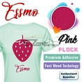 thumbnail image 1 of ESSMO Pink Flock Heat Transfer Vinyl HTV Sheet T-Shirt 20" Wide Iron On Heat Press DF03 20"x96", 1 of 7