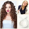 thumbnail image 3 of Satin heatless hair curler, Lazy Natural Soft Wave DIY heatless curls for Sleep in Overnight, for All Hair Types - White, 3 of 8