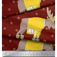 thumbnail image 2 of Soimoi Red Cotton Jersey Fabric Dot & Animals Kids Fabric Prints By Yard 58 Inch Wide, 2 of 3