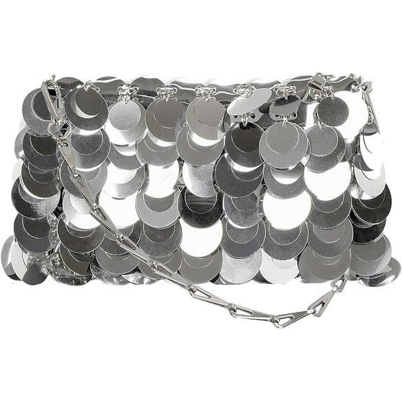 Women's Sequin Bag Chain Strap Glitter Small Handbags Wedding Formal Evening Clutch Party Cocktail Shoulder Purse