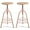 Pink Base / Oak Top, variant on LOKKHAN Bar Stools, Set of 2 Solid Wood Metal Breakfast Stools, 24"-28.35" Barstools for Dining Room Kitchen Home Counter Bar Height Adjustable Swivel Round Seat 3 Legs, Pink & Oak