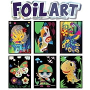 Mobee Fun Foil Art Kit for Kids with 8 Peel and Stick Pictures and 80 Foil  Sheets Sticker Craft Creative Toy for Girls and Boys