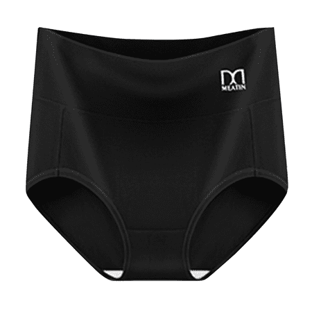 Fulorrnie Underwear for Women High Waisted Seamless Comfort No Show Panty Waistband Briefs Banded Waist Panties  Black  XXL
