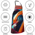 thumbnail image 5 of Kdxio Abstract Fabric Color Waves Apron with Pockets Adjustable Kitchen Aprons for Men Women Waterproof Aprons for Cooking,Drawing,Crafting, Baking Household Cleaning, 5 of 5