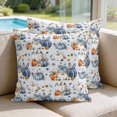 thumbnail image 2 of Pillow Covers 18x18 Set of 2, Fall Blue Pumpkins Square Throw Pillow Covers for Couch/Sofa/Living Room, Thanksgiving Leaves Daisy Country Decorative Soft Pillowcases for Couch Throw Pillows, 2 of 9
