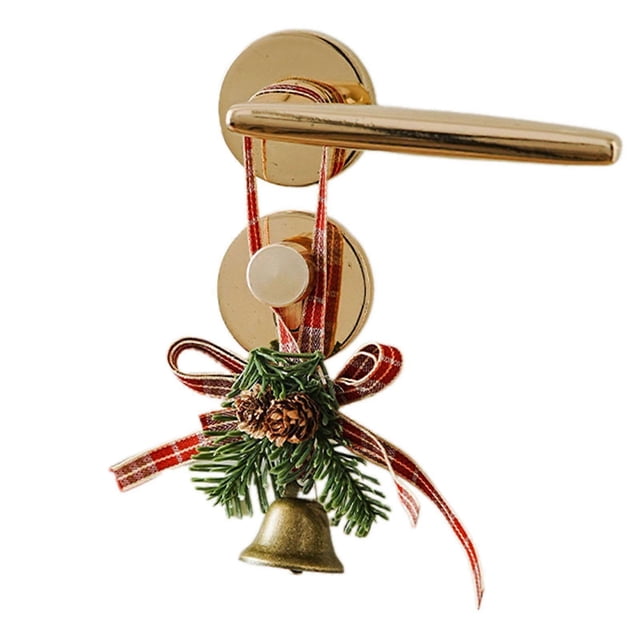 Velvet-Bow Xmas Tree Pinecone Pendant Charming Small Ornaments for Xmas Tree Home Holiday Decor