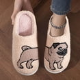 thumbnail image 2 of Oyedens Couples Fuzzy Slippers for Women Men Funny Dog Matching House Slippers Shoes Indoor Outdoor, 2 of 6