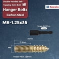 thumbnail image 2 of Uxcell 10pcs Hanger Bolts with Driver - [M8-1.25x35] Double Headed Wood Dowel Self Tapping Screw Set for Furniture Repair, Dual Ended Thread Rod Joint Blot, Colored Zinc Coating, 2 of 4