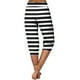 thumbnail image 5 of Mujeres Capri Pantalones Casual Suelto Largo Pantalones de Impresión con Corbata Elástica Cintura Y Bolsillos, 5 of 6