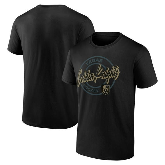 Men's Black Vegas Golden Knights Color Block Puck T-Shirt