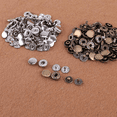 thumbnail image 2 of 50Pcs Silver + 50 Pcs Bronze 10mm Snap Button Metal + Tool Set for Leather Handbags, 2 of 7