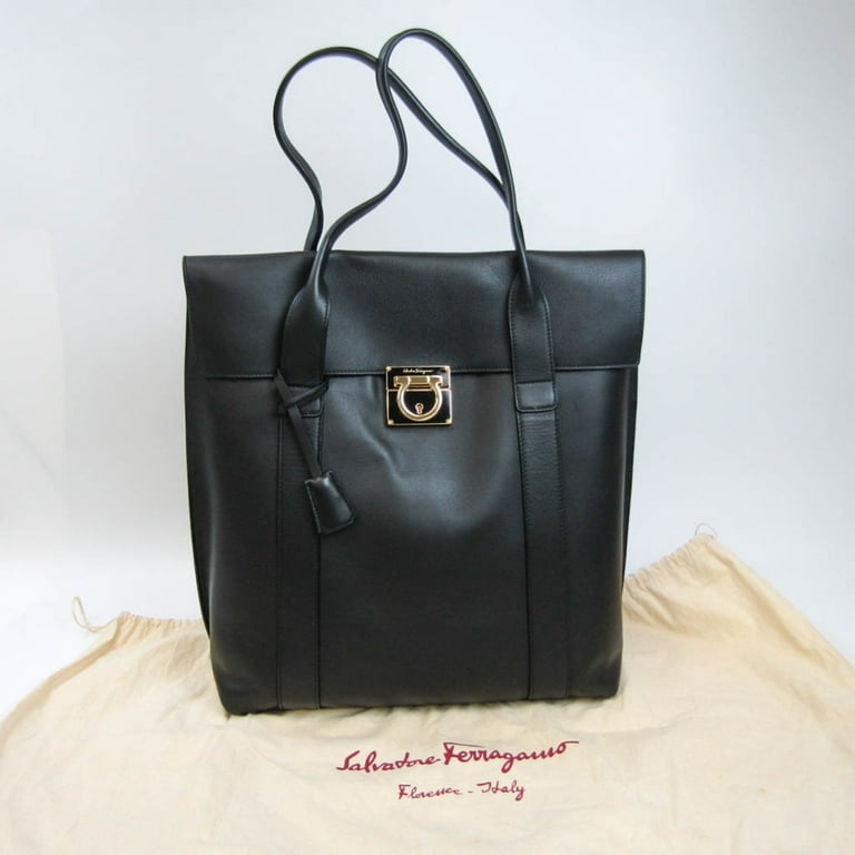 Salvatore Ferragamo Gancini Canvas & Leather Shoulder Bag - Black, Red, Brown