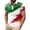 White, variant on Mens Polo Men's Short Sleeve Button Front Polo Shirt Italian Flag Print Performance Knit Casual Everyday Top Lightweight Breathable White L