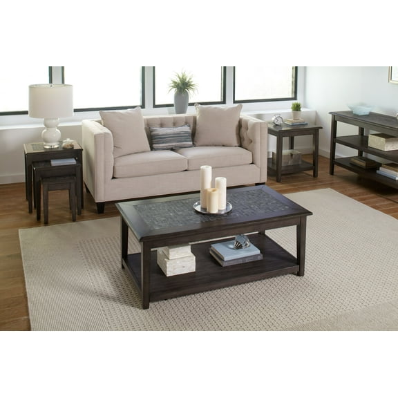 Jofran Baroque Sofa 48" Sofa Table with Mosaic Tile Inlay