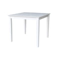thumbnail image 4 of 36" x 36" Solid Wood Dining Table with 2 Chairs in White - 3 Piece Set, 4 of 8
