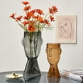 thumbnail image 2 of Abstract Human Face Glass Vase, 2 of 7
