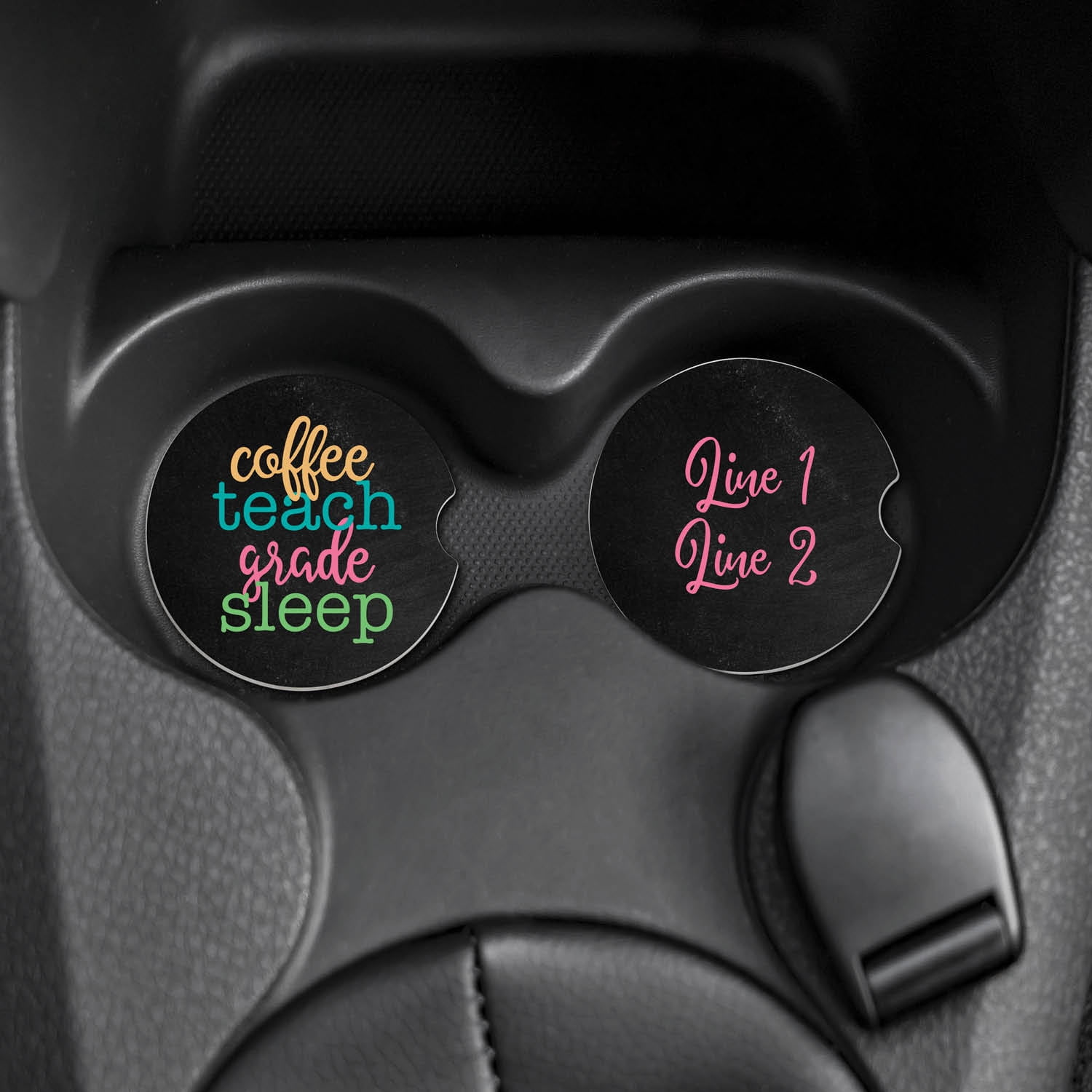 Personalized Coffee Teach Teacher Car Drink Coaster Set