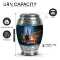thumbnail image 2 of Yatskia Night Campfire Small Cremation Keepsake Urns for Human Ashes Adult Male and Female, Medium Funeral Burial Urn for Adult Ash, (Monar 10 Inch and 3 Inch), 2 of 8