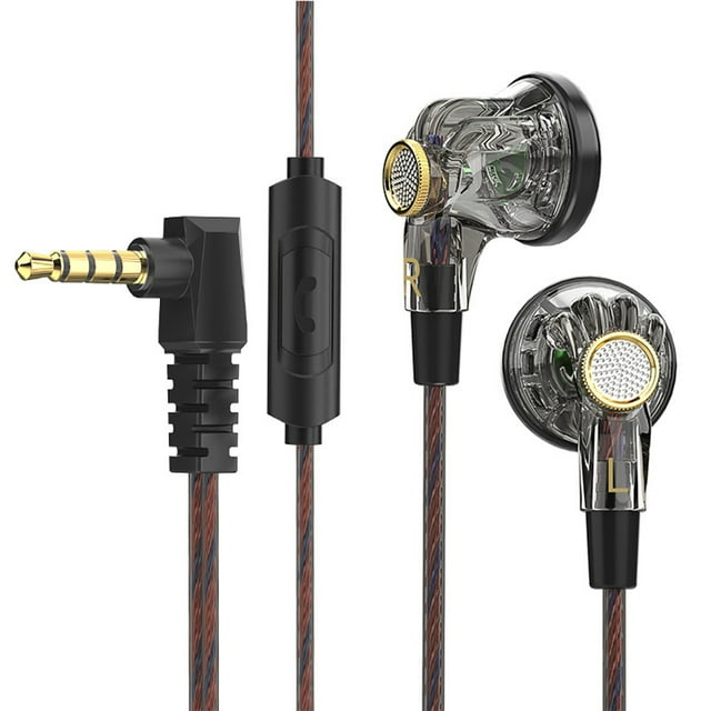 Wired Earphones Flat Earbuds with Microphone 16mm Dynamic Driver Sports In-Ear Headphones with Remote Control