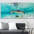 thumbnail image 3 of wall26 Canvas Print Wall Art Set Tropical Island Ocean Underwater Stingray Nature Animals Photography Realism Rustic Landscape Colorful for Living Room, Bedroom, Office - 16"x24" x 3, 3 of 5