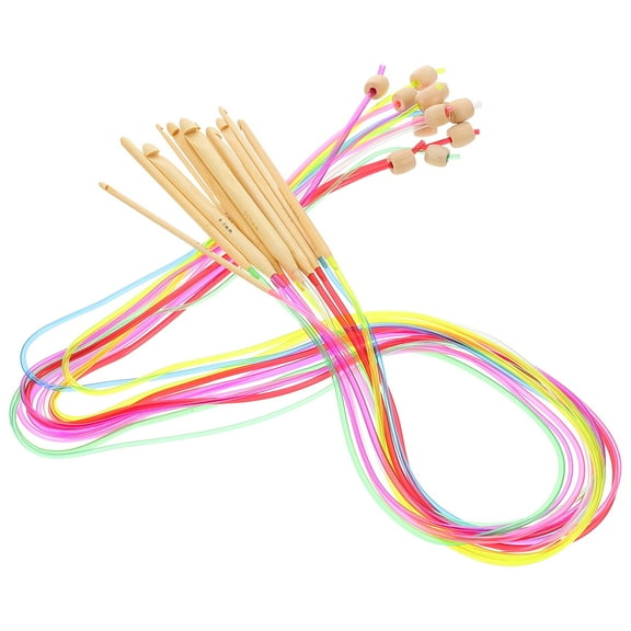 Practical Long Afghan Crochet Hooks for Knitting in Assorted Color with 12 Pieces 5.5 Inches