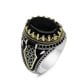 thumbnail image 1 of Anillo de piedra de ágata Natural ovalada grande Vintage para hombre, anillo de hormiga de circón rojo amarillo con incrustaciones Retro para mujer, anillo de boda, joyería turca Tan Jianjun unisex, 1 of 2