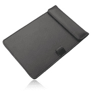 KINGFOM Clipboard, Leather A6 Writing Pad Clipboard Folder Hardboard with Pen Holder File Organizers Meeting Memo Writing Pad Desk Writing Pad Black