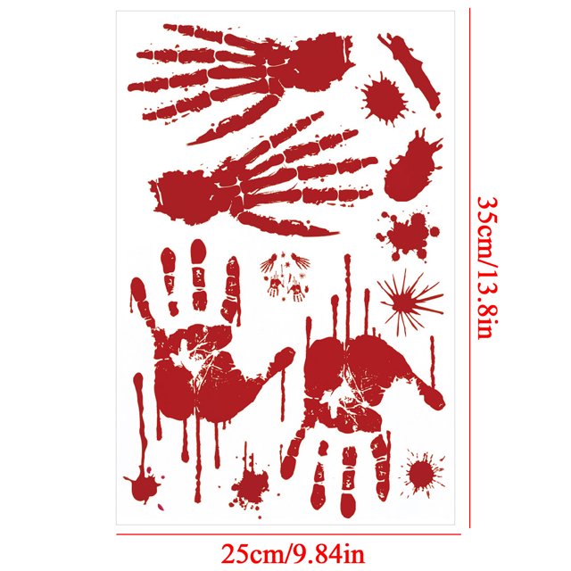 Pegatinas de pared Fiesta de Halloween Atmósfera Ventana Decoración de vidrio Etiqueta de la pared Wmkox8yii fhajkh620