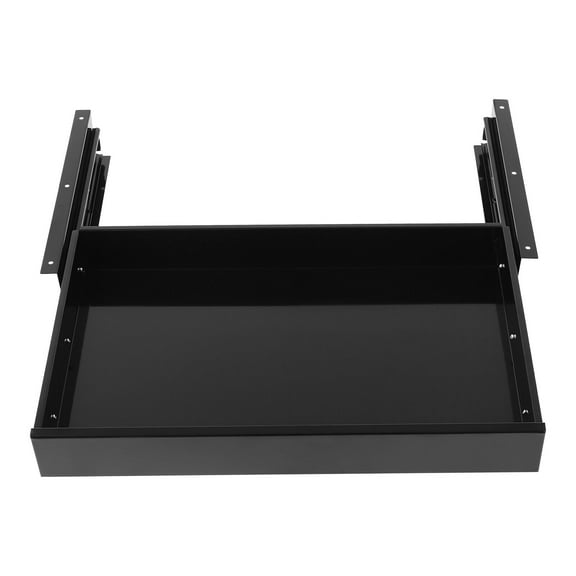 Modern Stand Up Desk Store Add-On Sliding Under-Desk Iron Drawer Storage Organizer, Sliding Pull-out Drawer Space-Saving Desk Drawer for Office, Home Office, and Workstations