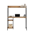 thumbnail image 4 of Pemberly Row Mid-Century Engineered Wood Computer Desk with Hutch in Brown, 4 of 10