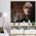thumbnail image 3 of Design Art - Lever de Lune Rouge sur des Arbres Sombres, 3 of 5