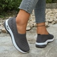 thumbnail image 3 of Modstep Women's Orthopedic Breathable Shoes with Arch Support Memory Foam Flat Walking Slide Shoe Non Slip Sports Sneakers Grey 8, 3 of 6