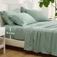 thumbnail image 1 of Juego de sábanas Bedsure Deep Pocket Queen de 6 piezas, color verde salvia, 1 of 7