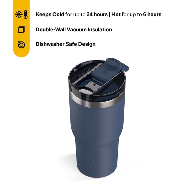 RTIC, Insulated Tumbler, Ceramic Lined, Leak-Resistant Navy