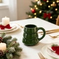thumbnail image 4 of Christmas Tree Ceramic Mug, Cute Xmas Tree Shaped Coffee Cup, Holiday Drinking Mug for Hot Chocolate Tea Milk Gift for Family Home Party, 4 of 6