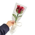 thumbnail image 1 of Rosa artificial de limpiapipas terminada, hecha a mano, preservada, tallo de flor falsa, palo de peluche, decoración floral, aniversario de boda, día de la madre, regalo de cumpleaños, 1 of 7