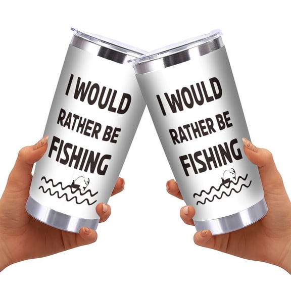 20 Oz Tumbler -Funny Fishing Gifts for Men Dad Husband Grandpa for Fisherman - Gag Men Fathers Day Birthday Gift - I Would Rather Be Fishing